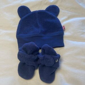 Zutano Navy Hat and Booties Set